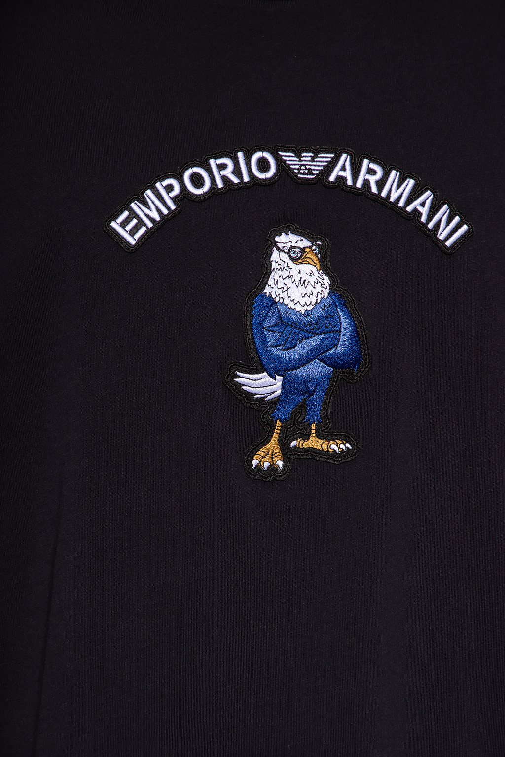 Navy blue T shirt with patch Emporio Armani IetpShops